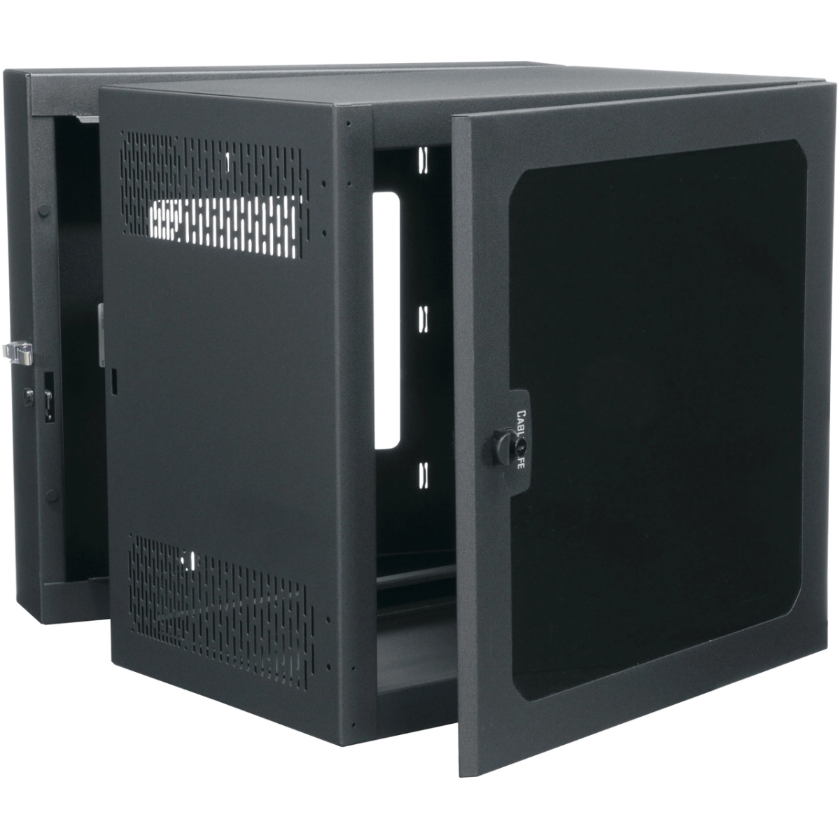Products MAP-CWR-12-32PD 32 in. Depth CWR Series 12RU Data Swing Wall Rack with Plexi Door