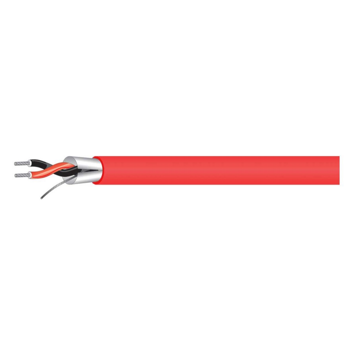WP-454RD0500 500 ft. 22G Stranded Shielded Miniature Line Level Audio Cable, Red