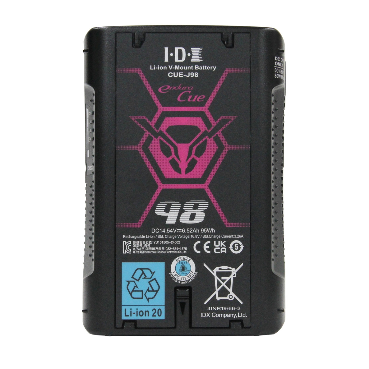 IDX-CUE-J98 95W Lithium Ion V Mount Battery with 1x D-Tap