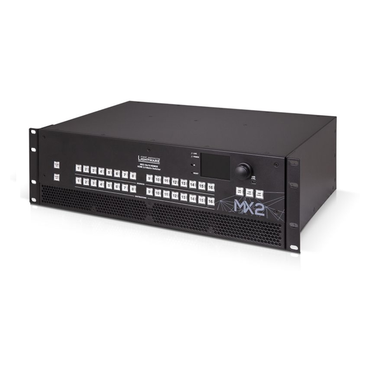 Lightware LWE-MX2-16-HDMI2 4K UHD Resolution 16 x 16 60 Hz Standalone HDMI 2.0 Matrix Switcher