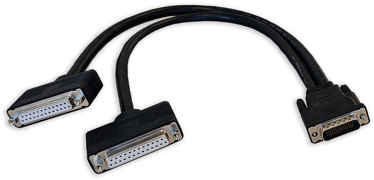 CONAESLFH602DB25 0.5 m AES3 LFHSUB to 2DB25 Break Out Cable, Black