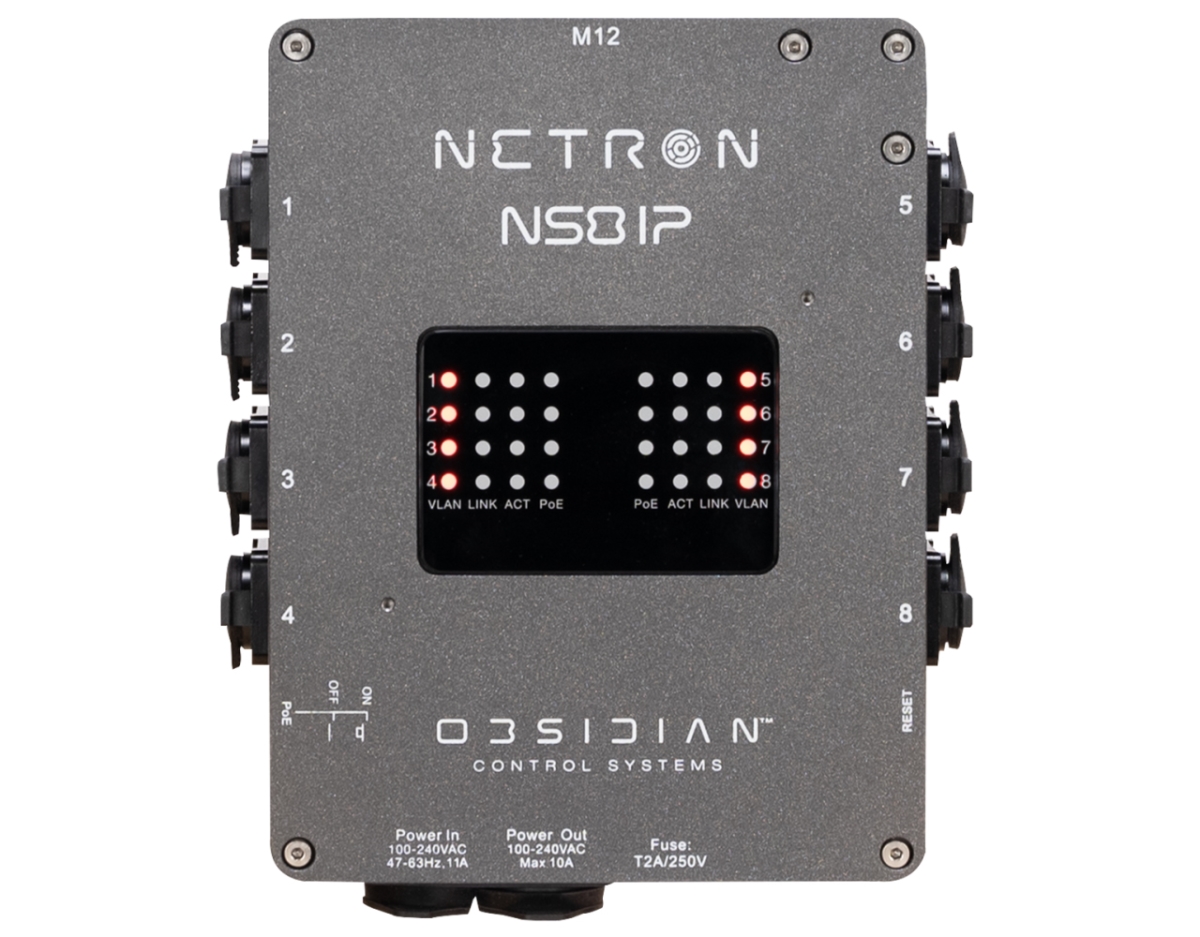 ELAT-NS8-IP 8 Port IP65 Rated Gigabit Network Switch with PoE Plus Support