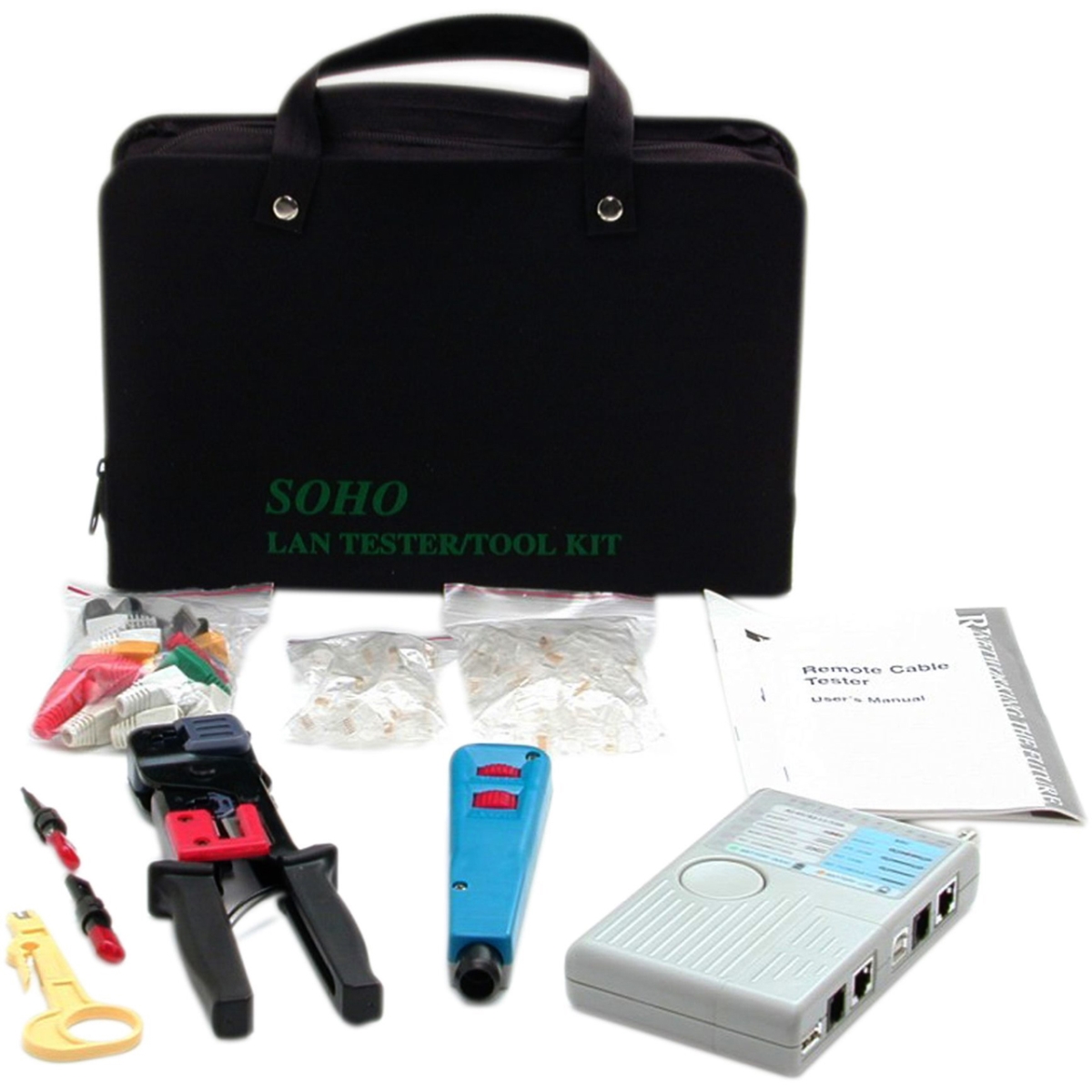 ST-CTK400LAN Professional RJ45 Network Installer Tool Kit with Carrying Case, Black