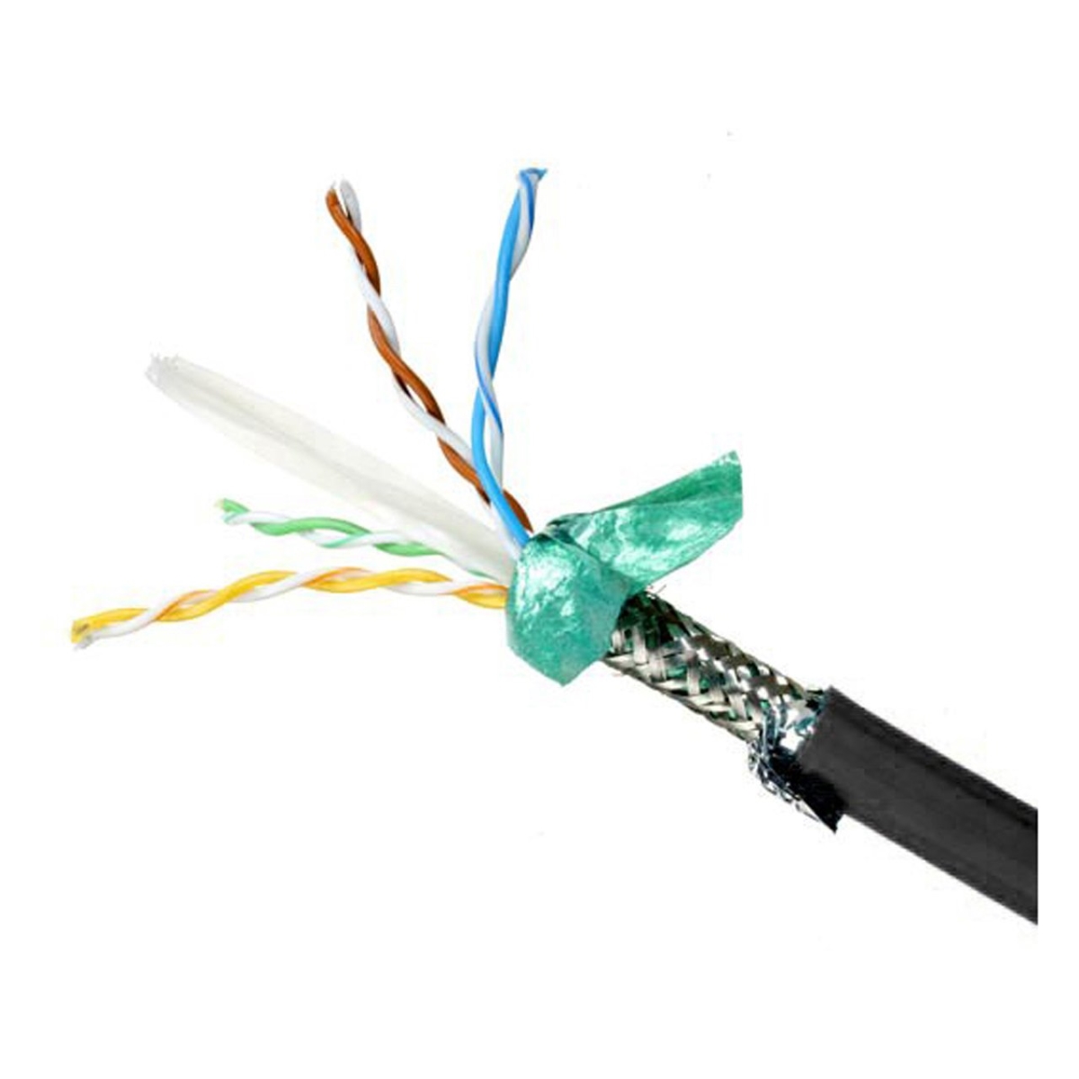 QB-5919-1000BK 1000 ft. Datana Extreme Ethernet Cat 6-6a Hi Flex 26 AWG Shielded PUR Cable - Black - 4 Pair