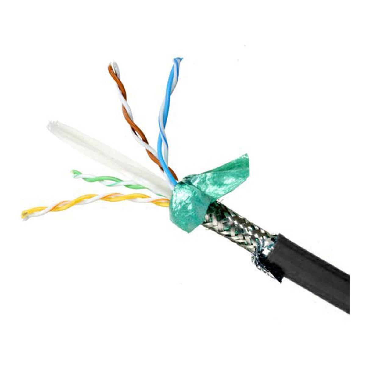 QB-5936-1000BK 1000 ft. Datana Extreme Ethernet Cat 6-6a Hi Flex 24 AWG Shielded PUR Cable - Black - 4 Pair