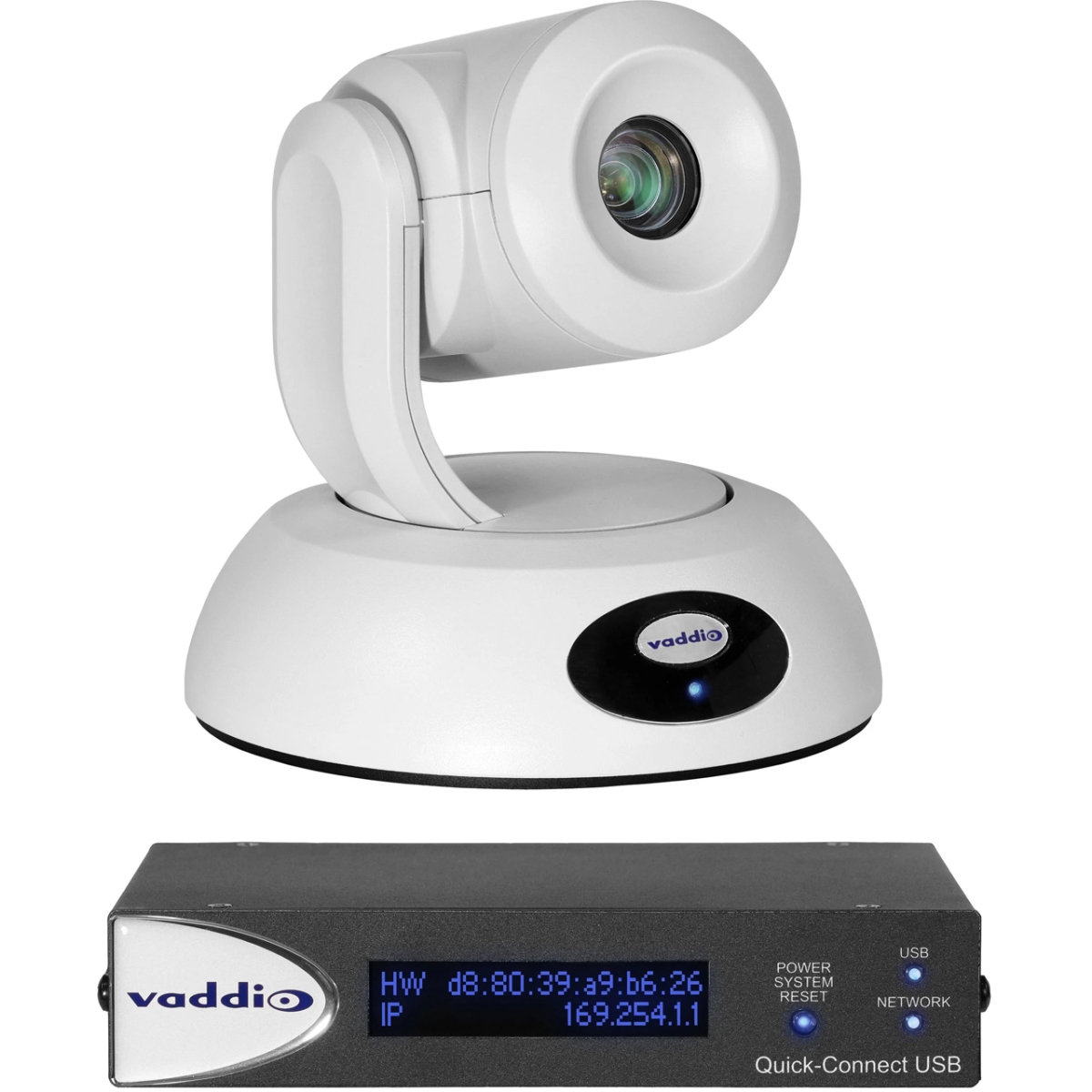 VAD-99999090000W Robo Shot 12E QUSB 12x PTZ Camera & Quick Connect USB Interface System, White