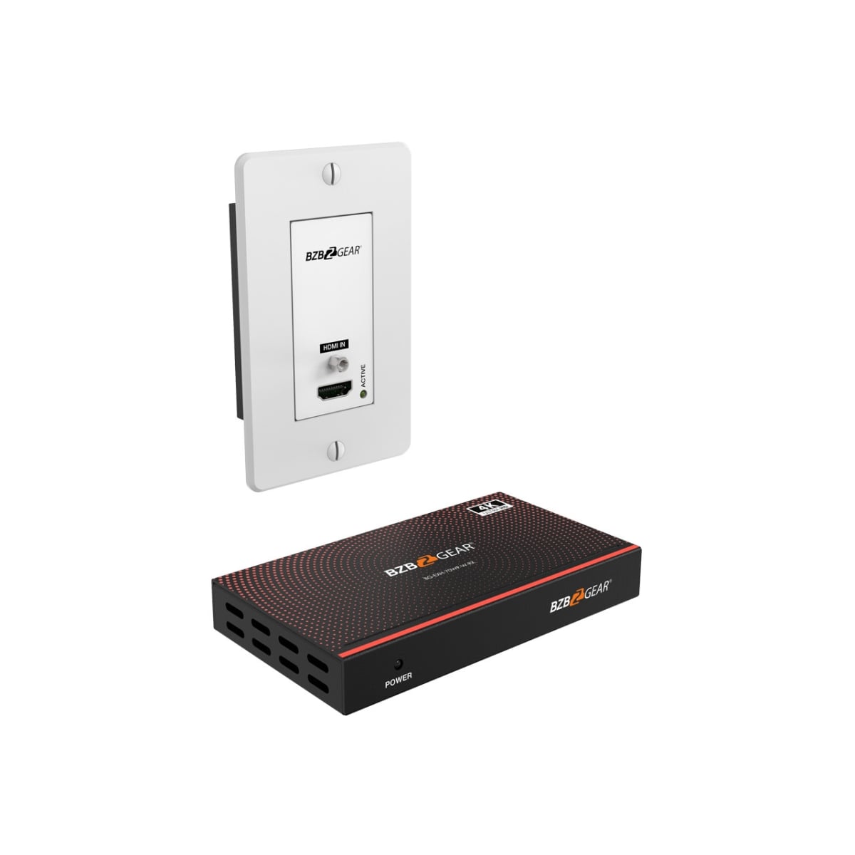 BG-EXH-70WP-W 230 ft. 4K UHD 18Gbps HDMI Wall Plate Transmitter & Receiver Kit, White