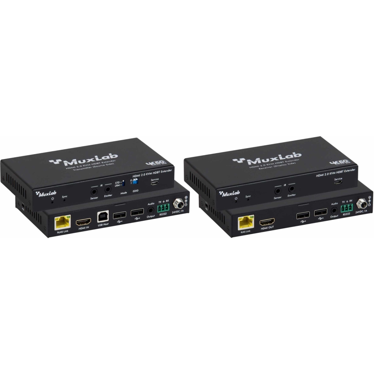 MUX-500449 328 ft. HDMI 2.0 4K 60Hz KVM HDBT Extender Kit for CAT6A7