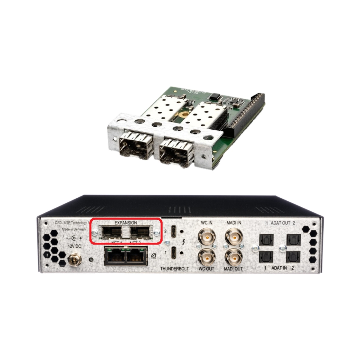 NTP-MODMADI-DADL Dad Link Dual MADI Card Input & Output Mini Module Option 2 SFP Modules