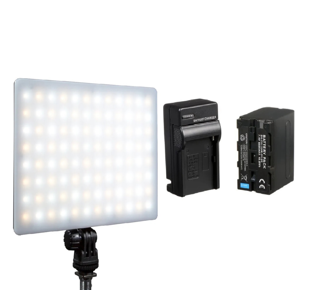 DR-DRX240BBC Dracast X Series LED240 Bi Color On Camera LED Video Light with Lithium Ion Battery & Charger -  Draco Broadcast
