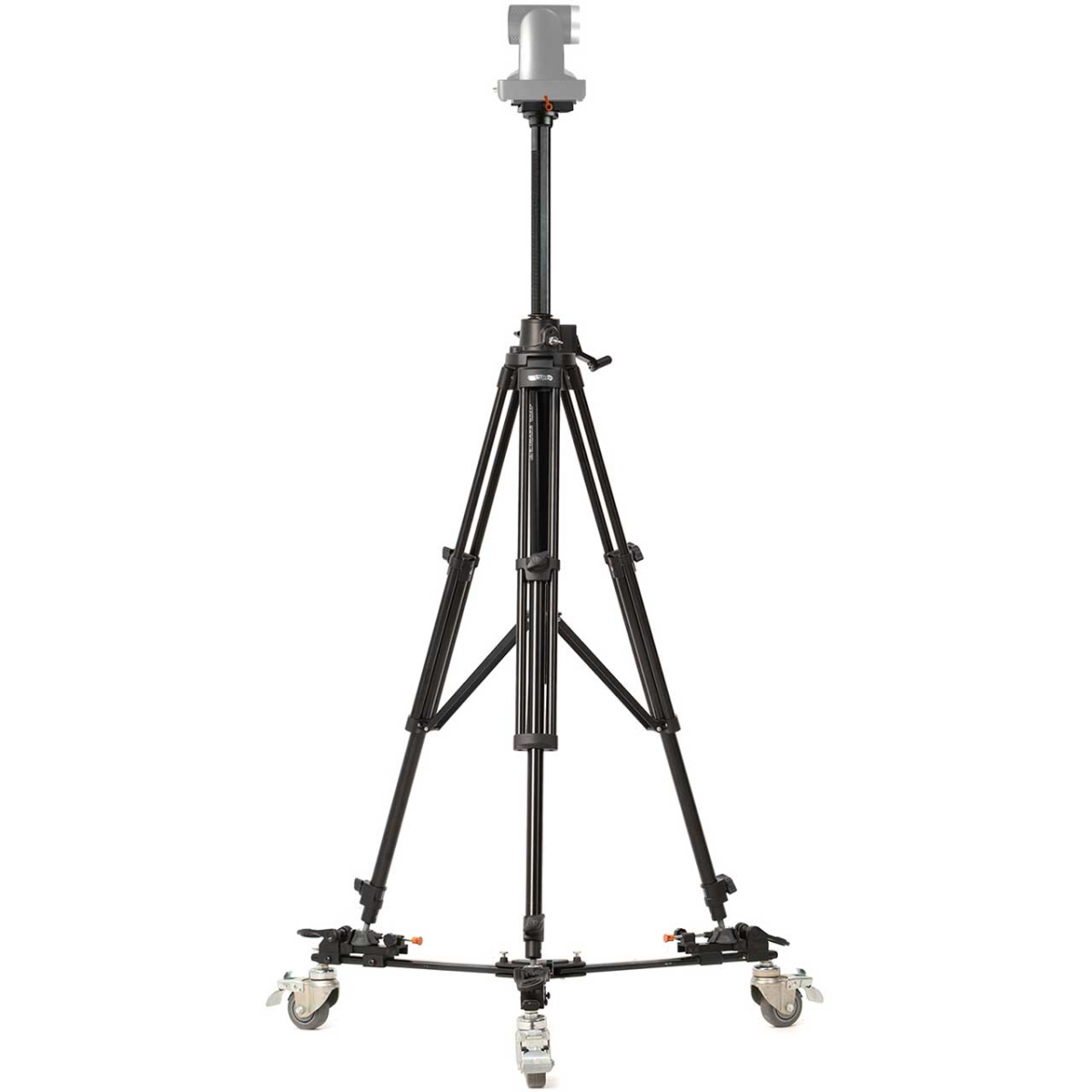 IKAN-GA230D-PTZ Aluminum Tripod with Dolly, Rising Center Column & Quick Release Plate for PTZ Cameras