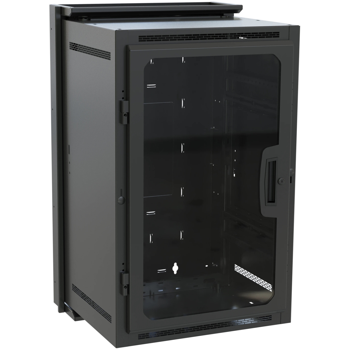 Products MAP-DWR-18-22PD 22 in. Deep DWR Series 18RU Pivoting Wall Rack, Black