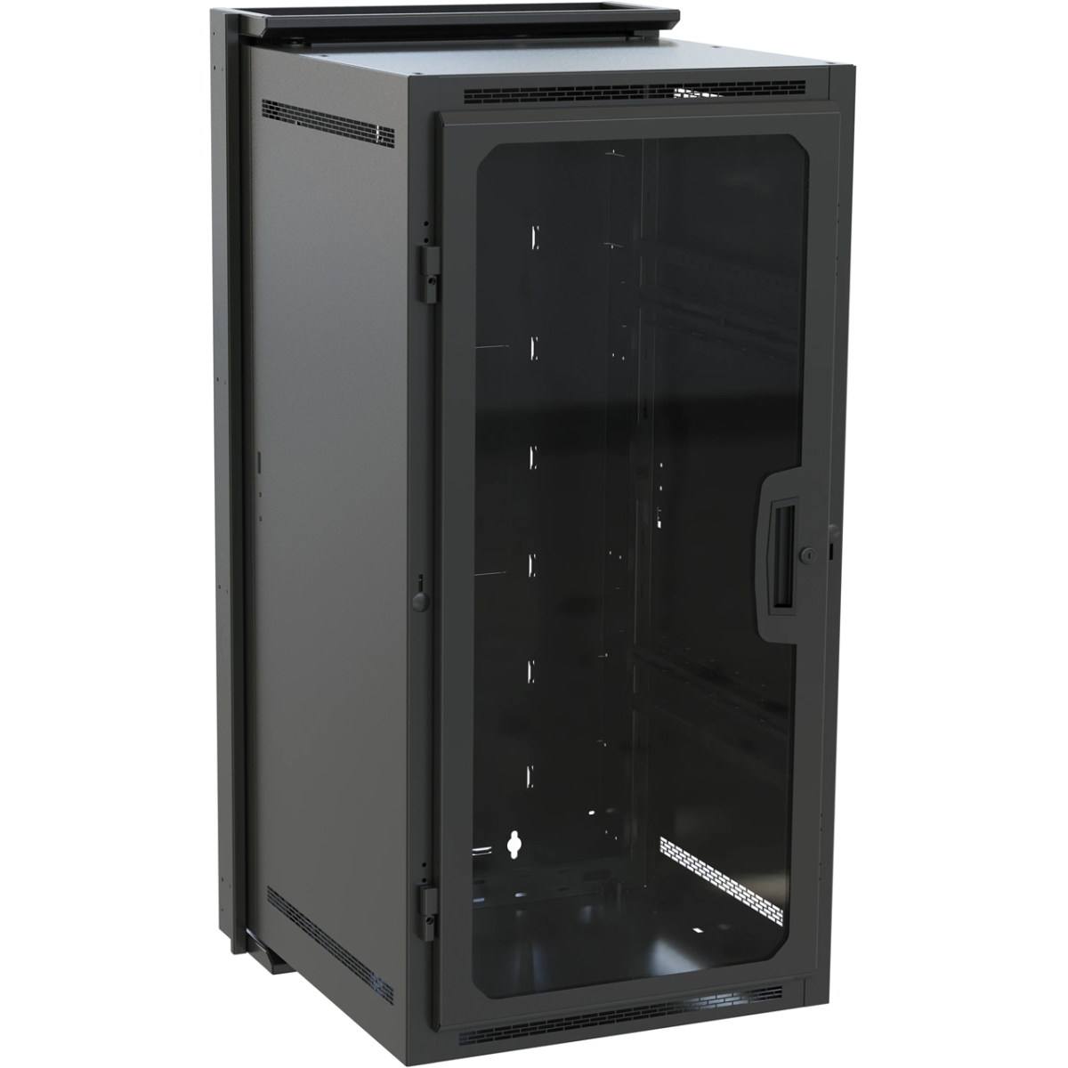 Products MAP-DWR-24-26PD 26 in. Depth DWR Series 24RU Pivoting Wall Rack, Black