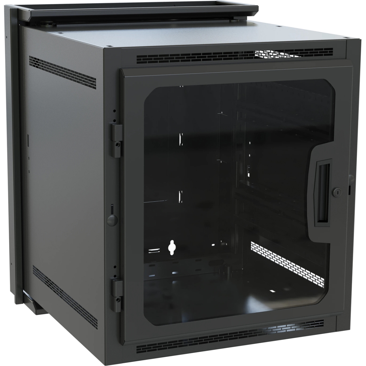 Products MAP-DWR-12-26PD 26 in. Depth DWR Series 12RU Pivoting Wall Rack, Black