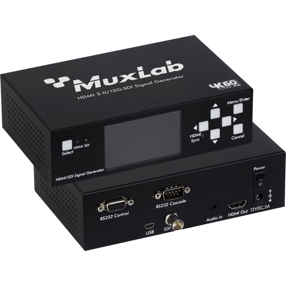 MUX-500830-V2 4K 60 HDMI 2.0, 12G-SDI Test Signal Generator