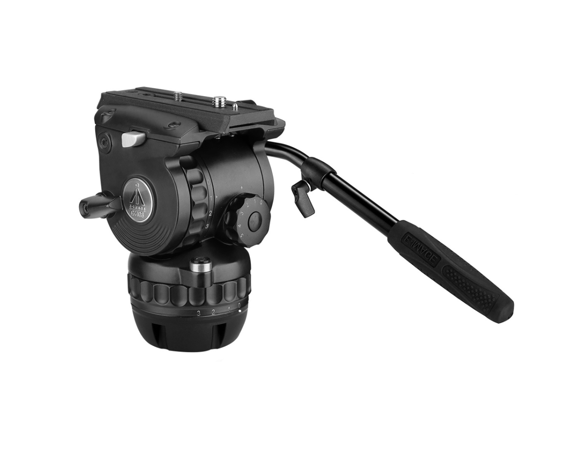 IKAN-GH06F 75 mm 13.2 lbs Payload Flat Base Pro Fluid Video Head