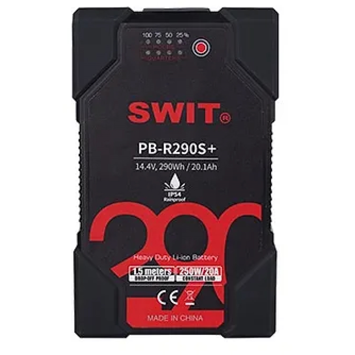 SWIT-PBR290SPLUS 290W Heavy Duty High Load IP54 Waterproof V Mount Battery for Cine & ENG Cameras