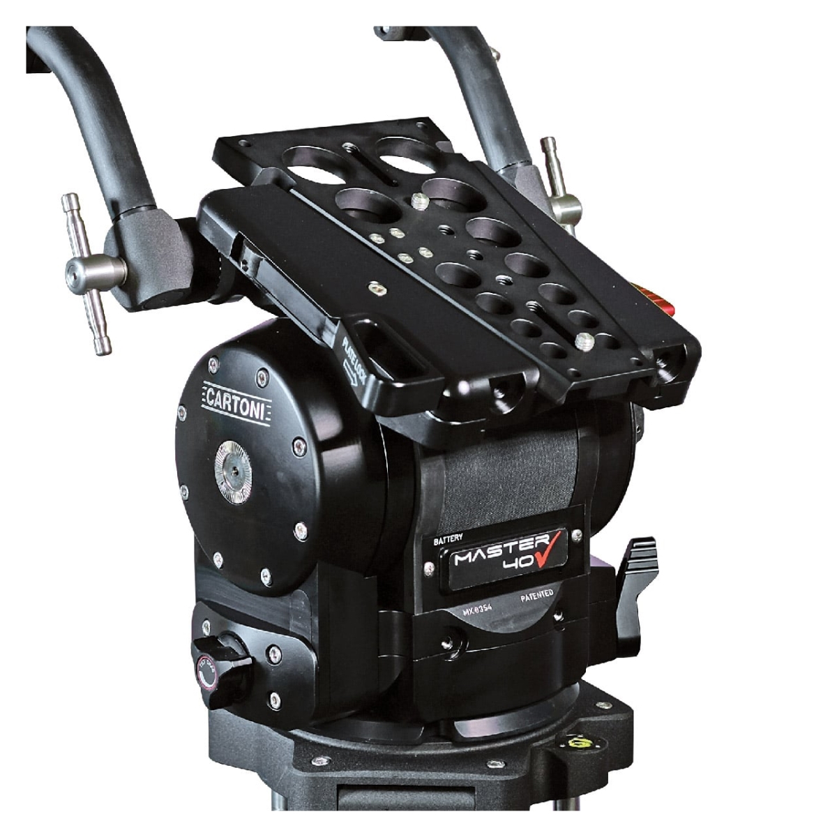 Picture of Cartoni CAR-HM4000 Master 40 Head FB with Dovetail Camera Plate & two Telescopic Pan Bars
