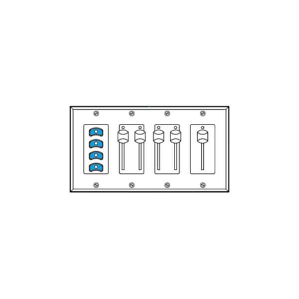 PCS-PWWSILOCS2WH Dual-Slider Insert for Vignette Wall Station Light Control Local Network - White
