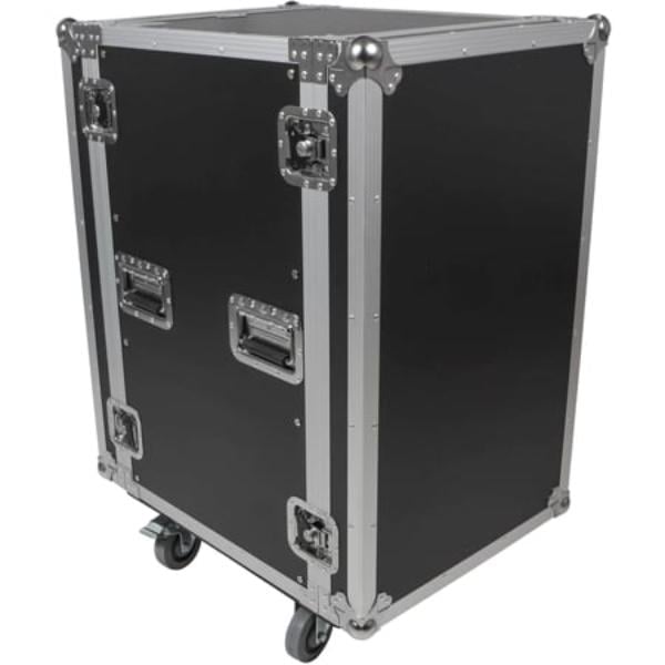 PXG-T-18RSS 18RU Space Amp Rack Mount ATA Flight Case with Casters - 19 in. Depth