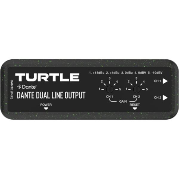 TAV-D2LDE Dante Dual Channel Analog Line Output Adapter with Gain Controls TAA Compliant