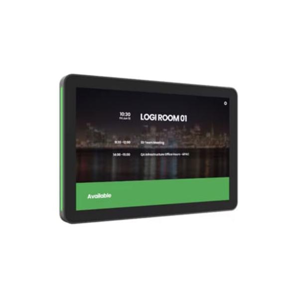 Picture of Logitech LOGI-9JQ075 Glass & Drywall Mountable Touchscreen Tap Scheduler for Meeting Rooms & Video Conferencing - Graphite
