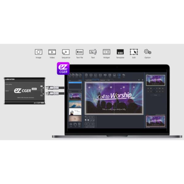 LUM-EZ-CGER-MINI Mini USB3.0 SDI Fill & Key Character Generator