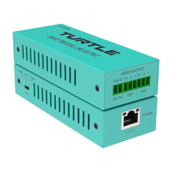 TAV-D2LENPRO Dante Pro Dual Channel Analog Line Input Adapter with Gain Control TAA Compliant