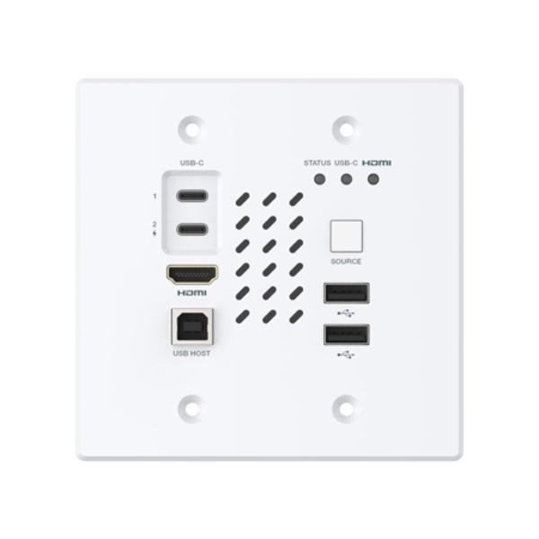 TAV-CHAZYWPUSTX CHAZY 4K HDMI 2.0b Dante AV-A & JPEG 2000 Wall Plate Transmitter TAA Compliant