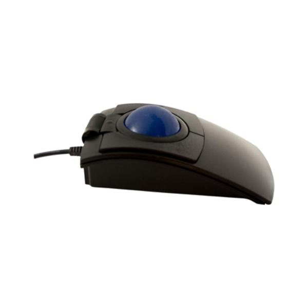 XK-TKB6025LBKGBR L-Trac Blue Trackball USB 3-Button Laser Trackball Mouse with Black Buttons & Blue TrackBall