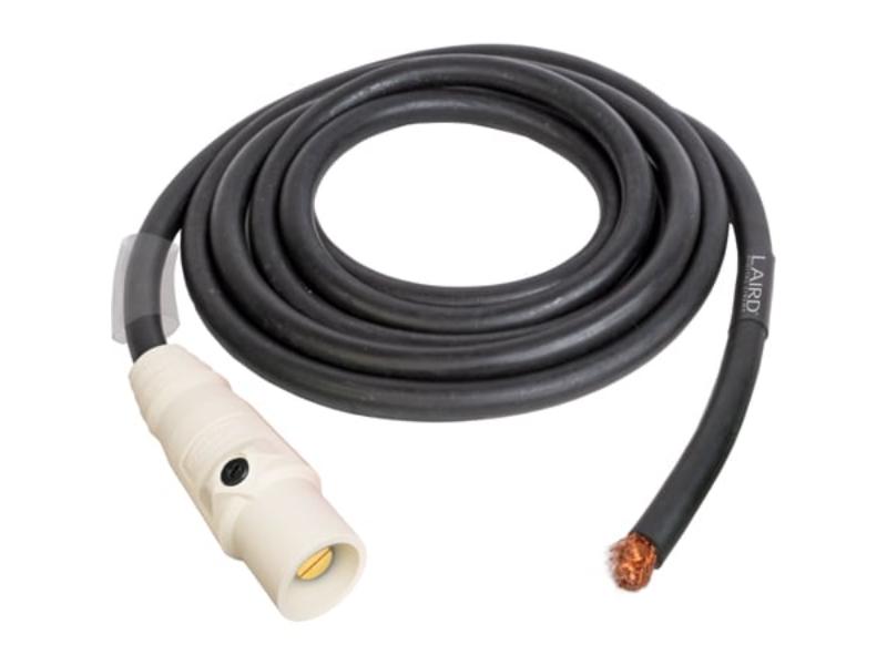 Picture of Laird Digital Cinema PWR300A-WE-M010 10 ft. 2-0 AWG 300 A 16 Series Cam-Lok Male to Blunt Flexible Feeder Cable&#44; White