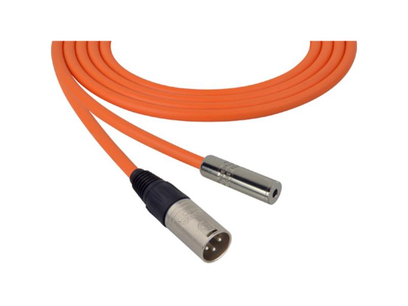 Picture of Sescom SC75XMJOE 75 ft. Canare Star-Quad 3-Pin XLR Male to 3.5 mm TS Mono Female Audio Cable - Orange