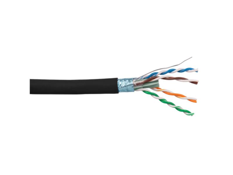 Picture of Liberty AV Solutions 24-4-L6ASHBLK500 500 ft. Reel Category 6A F-UTP EN Series 23 AWG Shielded Cable&#44; Black - 4 Pair