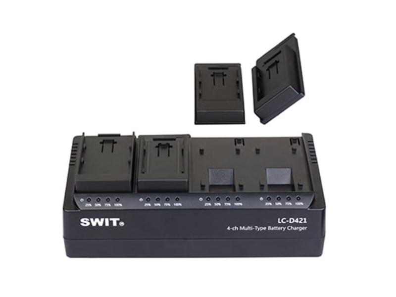 Picture of Swit Electronics America SWIT-LC-D421D 4-Channel Multi-Type DV Charger for Panasonic VBR CGA Series Batteries