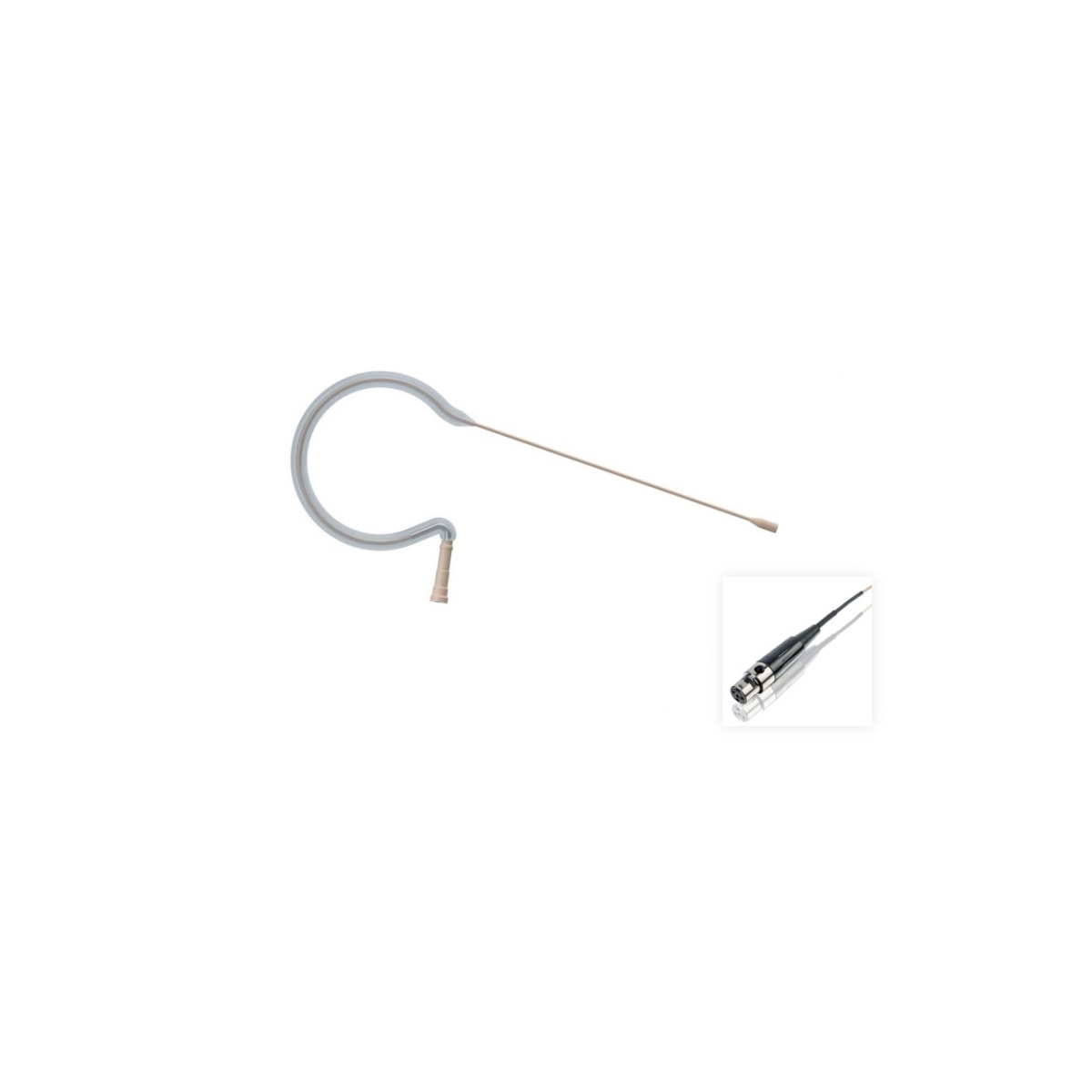 Countryman Associates CNTR-E6XOW5L2SL E6 Omnidirectional Earset Microphone with 2 mm Cable & Flexible Boom & Shure TA4F, Light Beige