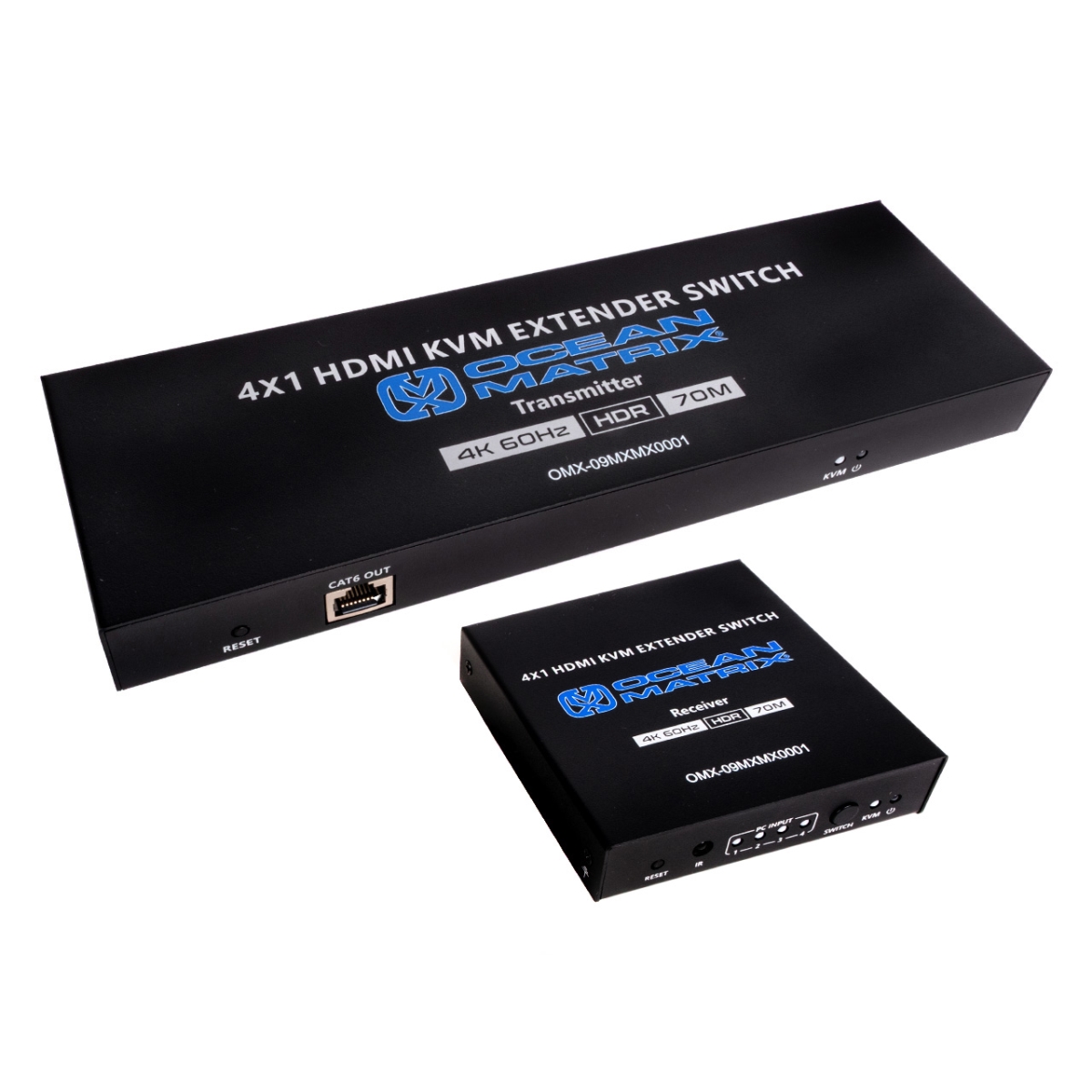 Picture of Ocean Matrix OMX-09MXMX0001 4X1 4K at 60Hz HDMI KVM Extender Switch