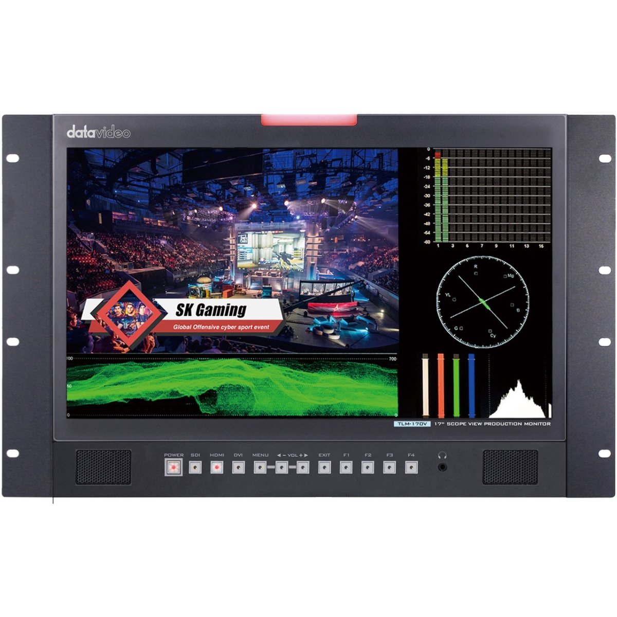 Picture of Datavideo DV-TLM-170VR 17.3 in. 7RU ScopeView LED Video Production Monitor with 3G-SDI & HDMI Input - Built In Vector-Scope