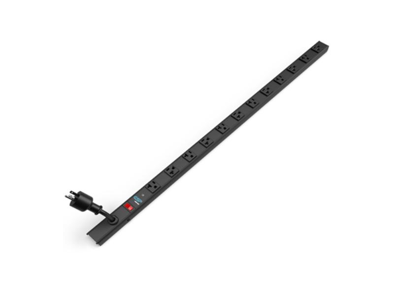 Picture of ESP ESP-VP-10V-1612 125V 16A Vertical PDU Power Strip with Twelve 5-20R Outlets - 6 Regular & Right Angle