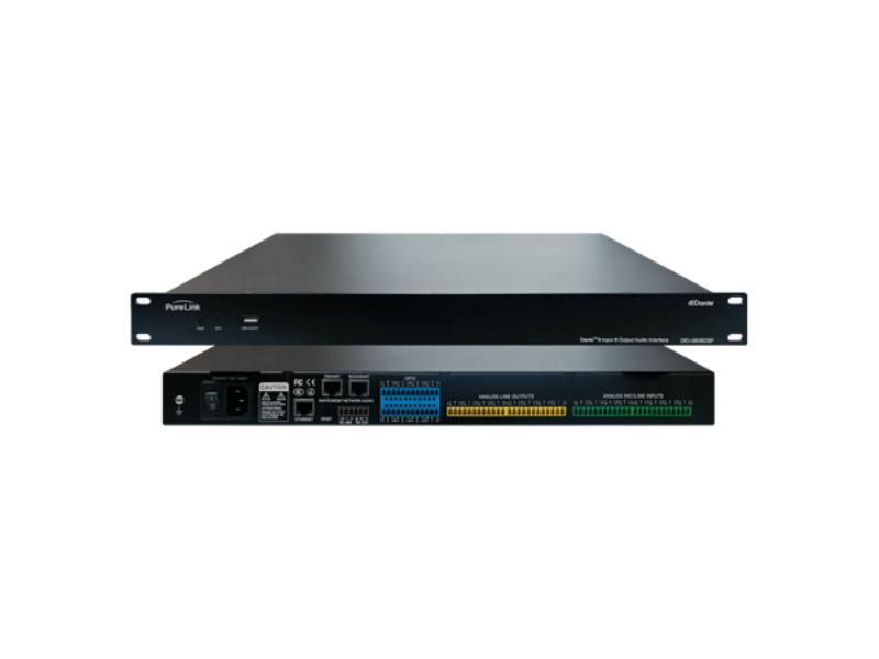 PLK-DIO-0808DSP PureStream 1RU 8-Input & 8-Outouts Balanced Audio to Dante Interface with DSP