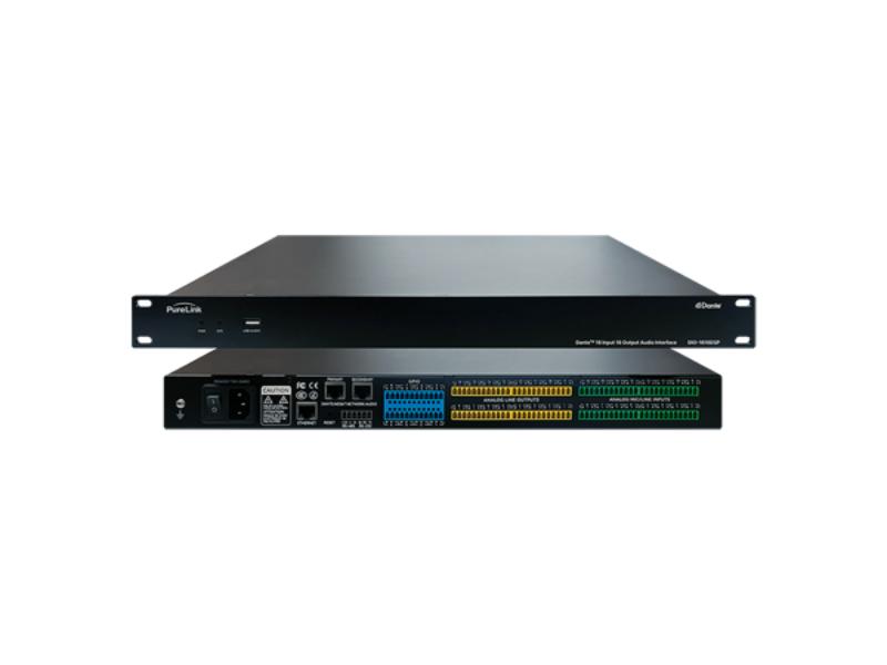 PLK-DIO-1616DSP PureStream 1RU 16-Input & 16-Output Balanced Audio to Dante Interface with DSP