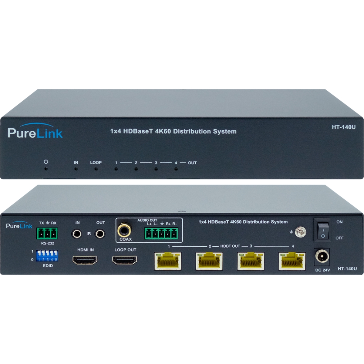 PLK-HT140-U 4K60 1x4 HDMI 2.0 HDBaseT Distribution System