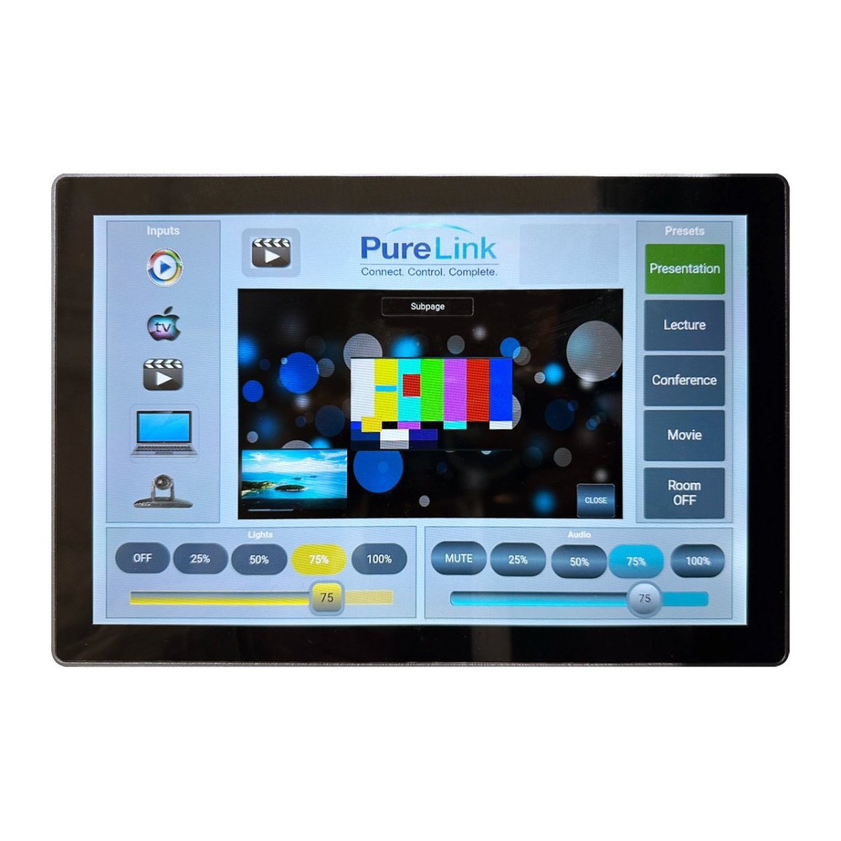 PLK-ICON-T10W 10 in. Wall-Mount Touch Screen Universal Device Controller with Integrated EZ Control