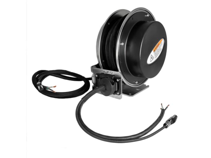 SN-PWRDATA-35SST 35 ft. Dual Function Power & Data Multicable Retractable Cable Reel - Locking & Releasing