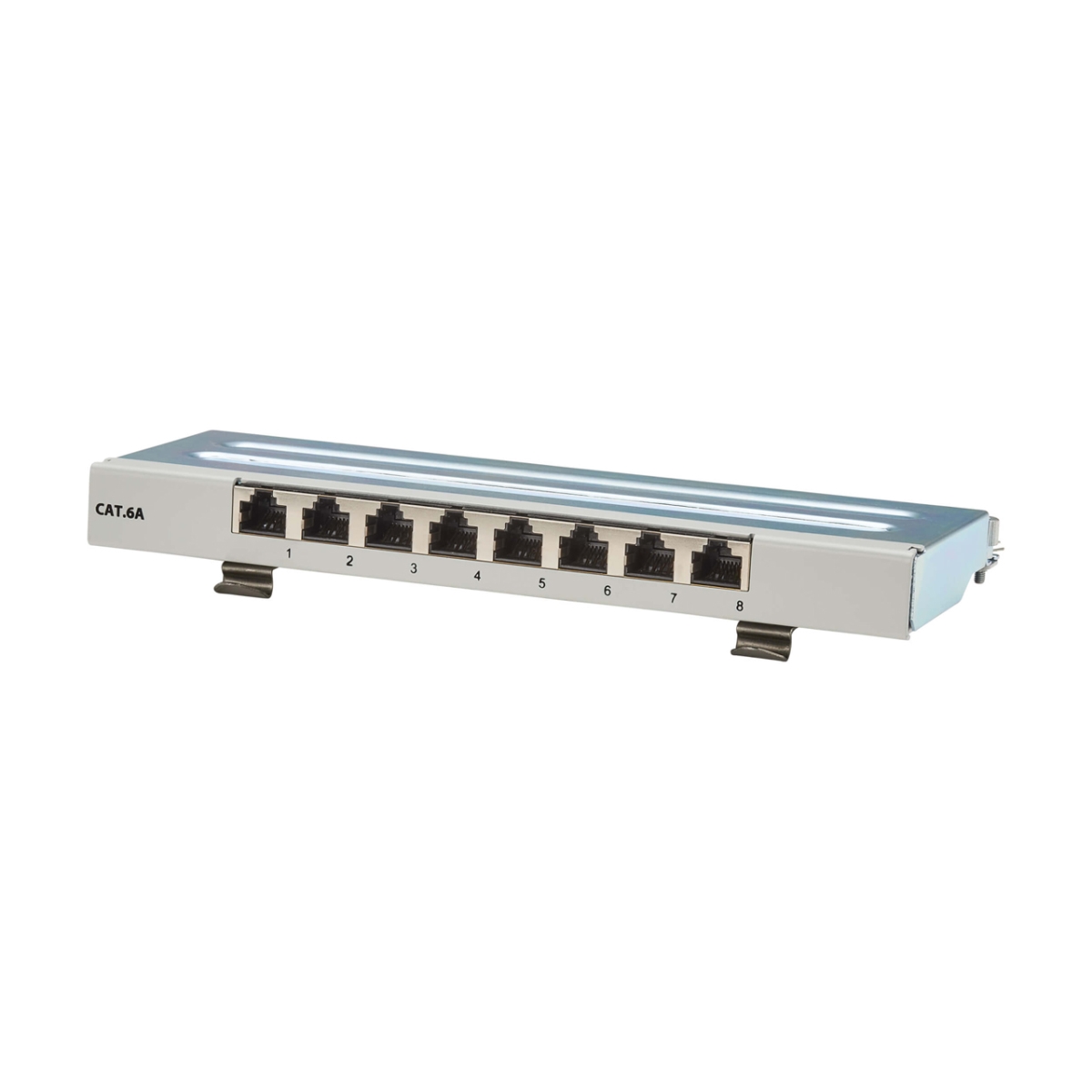 Picture of Tripp Lite TRL-N250SH08DI6A 8-Port Cat6a Din or Wall Mount Patch Panel - TAA Compliant