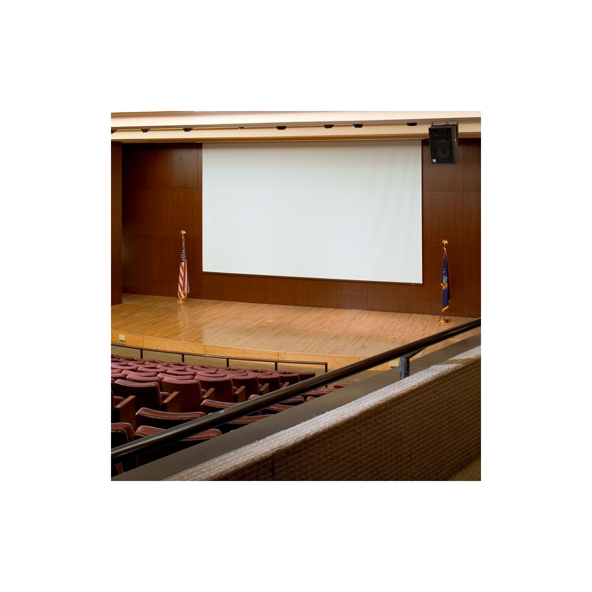 Draper DR-114202 30 ft. 220V Diagonal Paragon E Electric Projection Screen with XT1000E NTSC - Matte White
