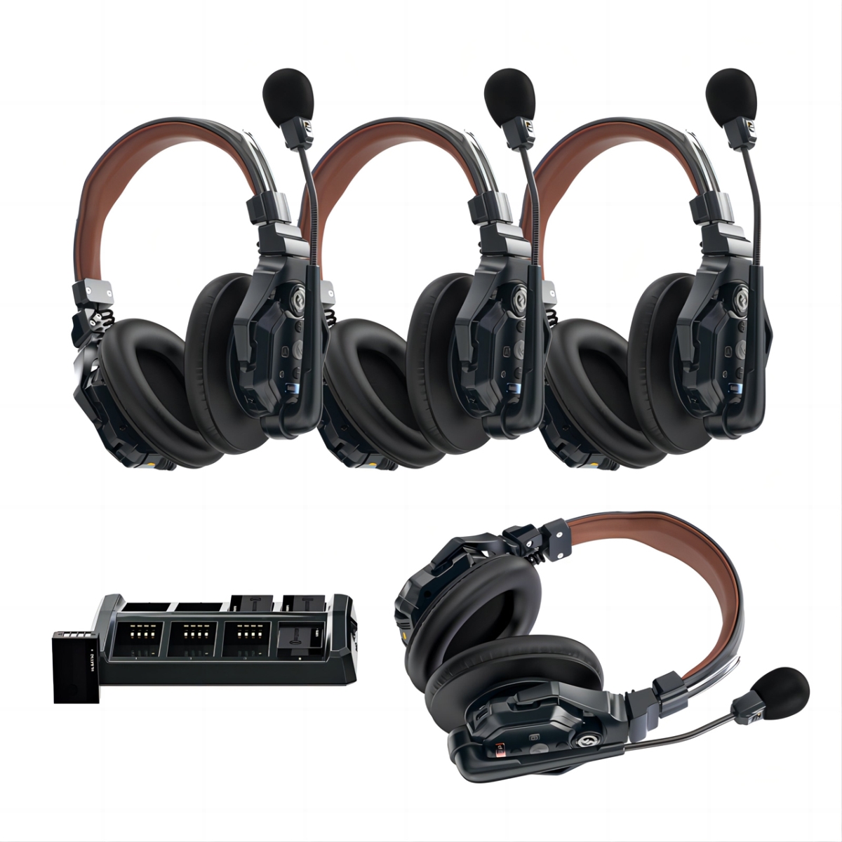 Picture of Hollyland Technology HL-SCOMC1P4SDH 4-Person Double-Ear Noise Cancelling Headset Intercom