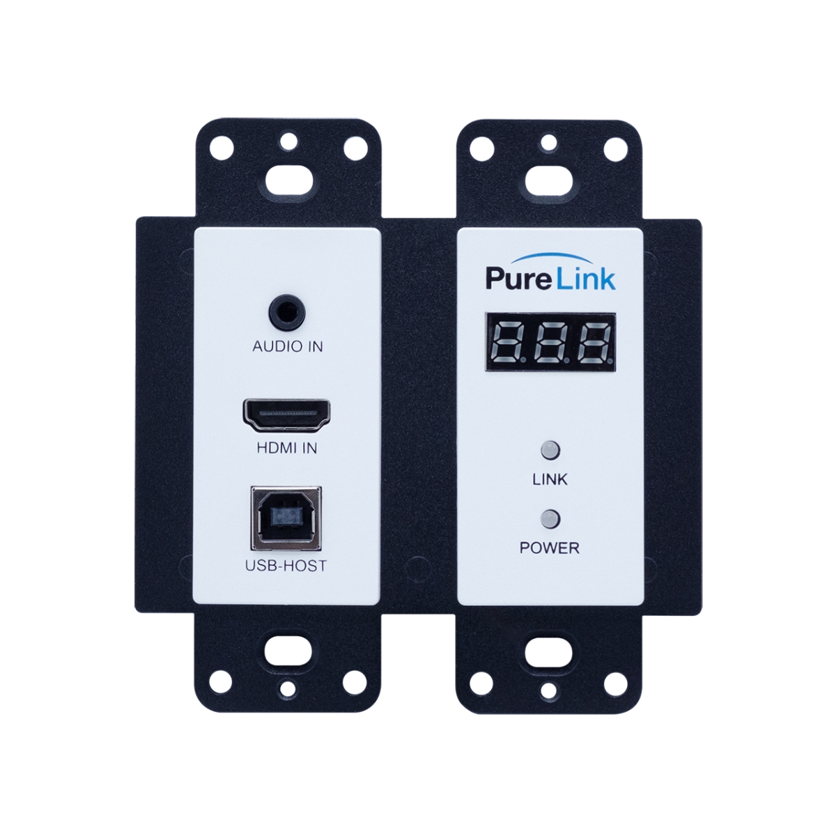 PLK-VIP-T400E-WP 4K60 HDMI CAT & Fiber 2-Gang AV Over IP Wall Plate Encoder - TAA-Compliant