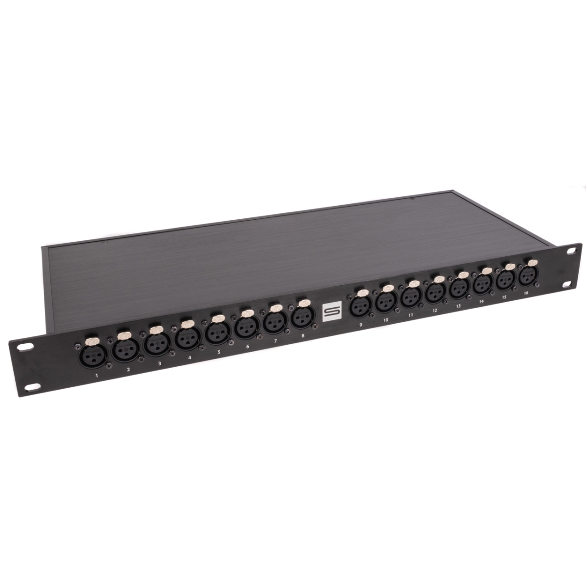 SES-XCAT-16F-1U Female Neutrik XLR to 4 EtherCON RJ45 1RU Breakout Box with AES72 Type 2O Wiring