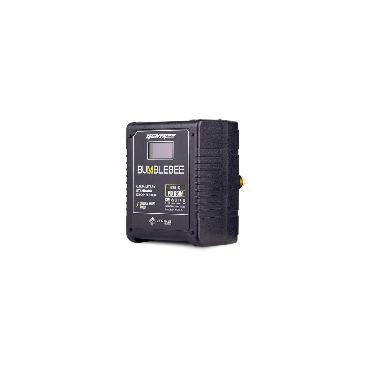 Picture of Gentree G-B50-98W-12AD 98W 14.4V Bumblebee V-Mount Micro Size Li-Ion Battery with OLED Display & Life Cycle Counter