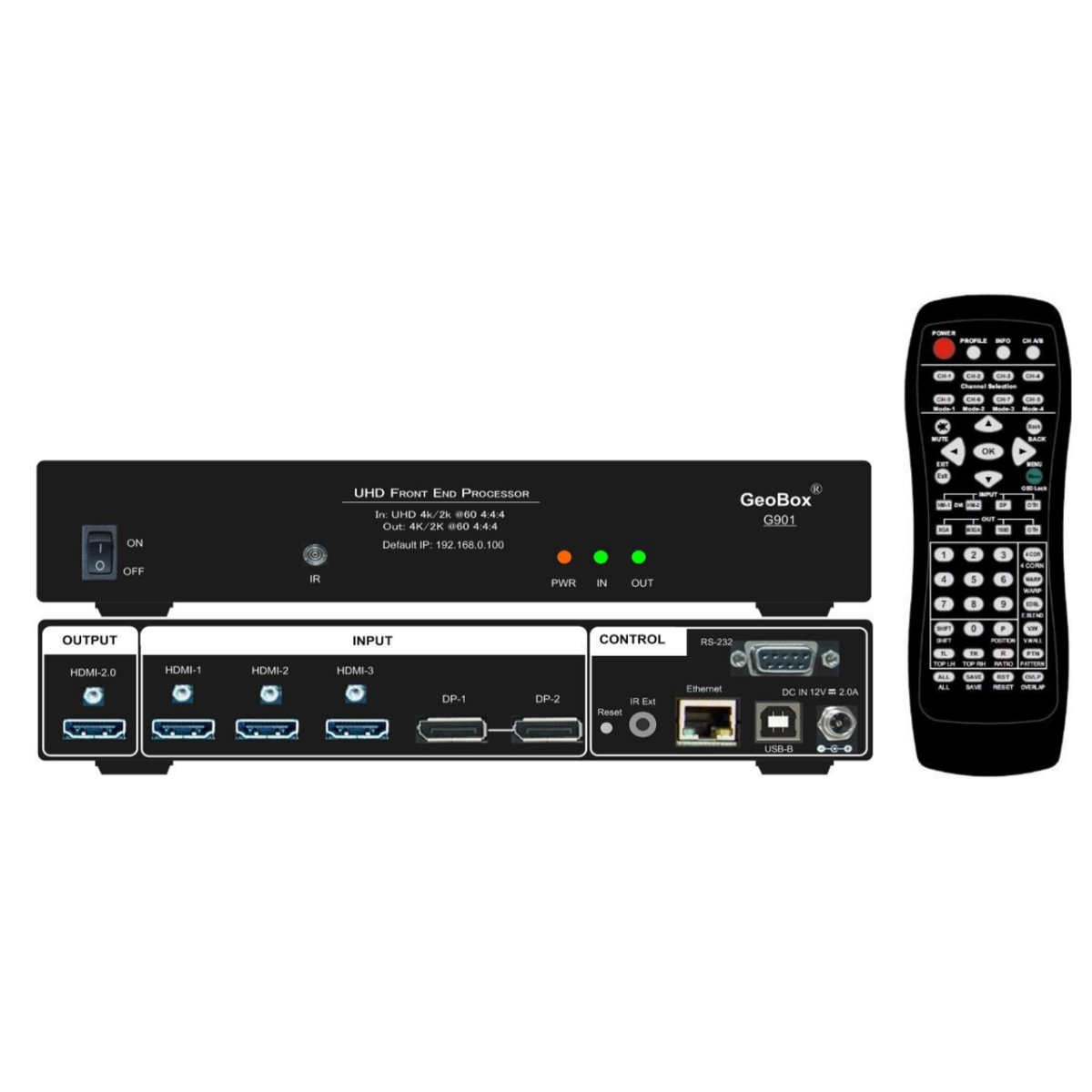 Picture of VigilLink VGL-G901 GeoBox G901 Single Channel 5x1 4K60 3D Format Converter Switch with Quad Multiview - HDCP 2.2 Compliant